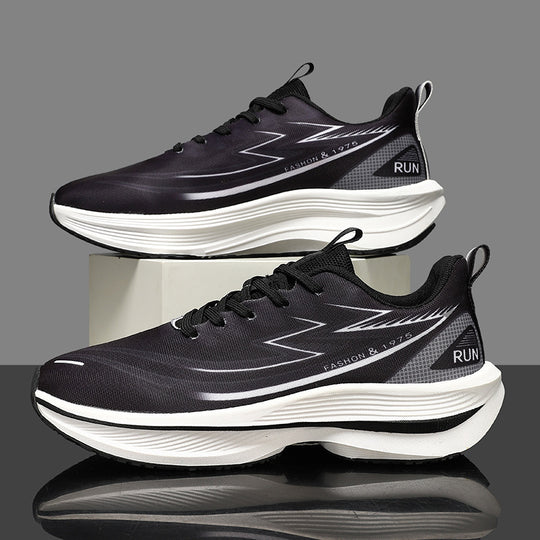 Unisex gedämpfte Straßenlauf-Sneaker mit doppelschichtiger Komfort-Zwischensohle und reflektierenden Designstreifen EB