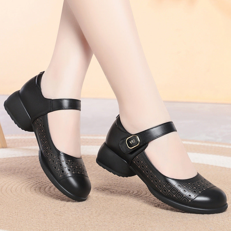Damen Mary Jane Schuhe mit verstellbarem Riemen und atmungsaktivem Innenfutter EB