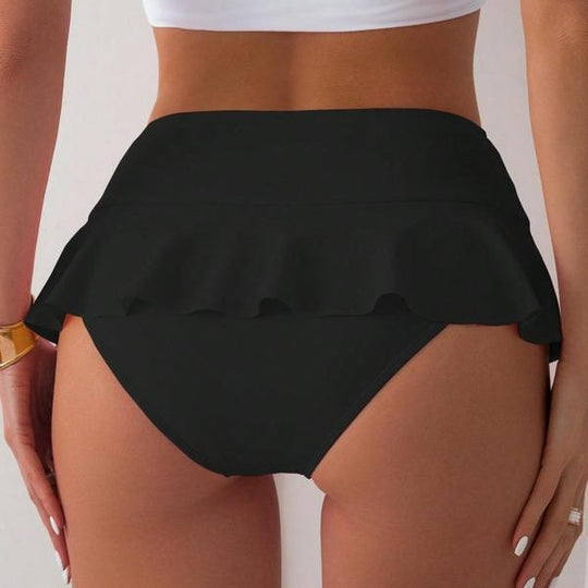 Damen Badeset mit eleganter Rüsche und hohem Taille EB