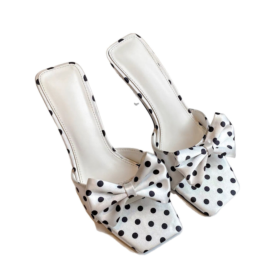 Damen Slingback-Absatzsandalen mit eleganter Schleife und hochwertigem Obermaterial EB