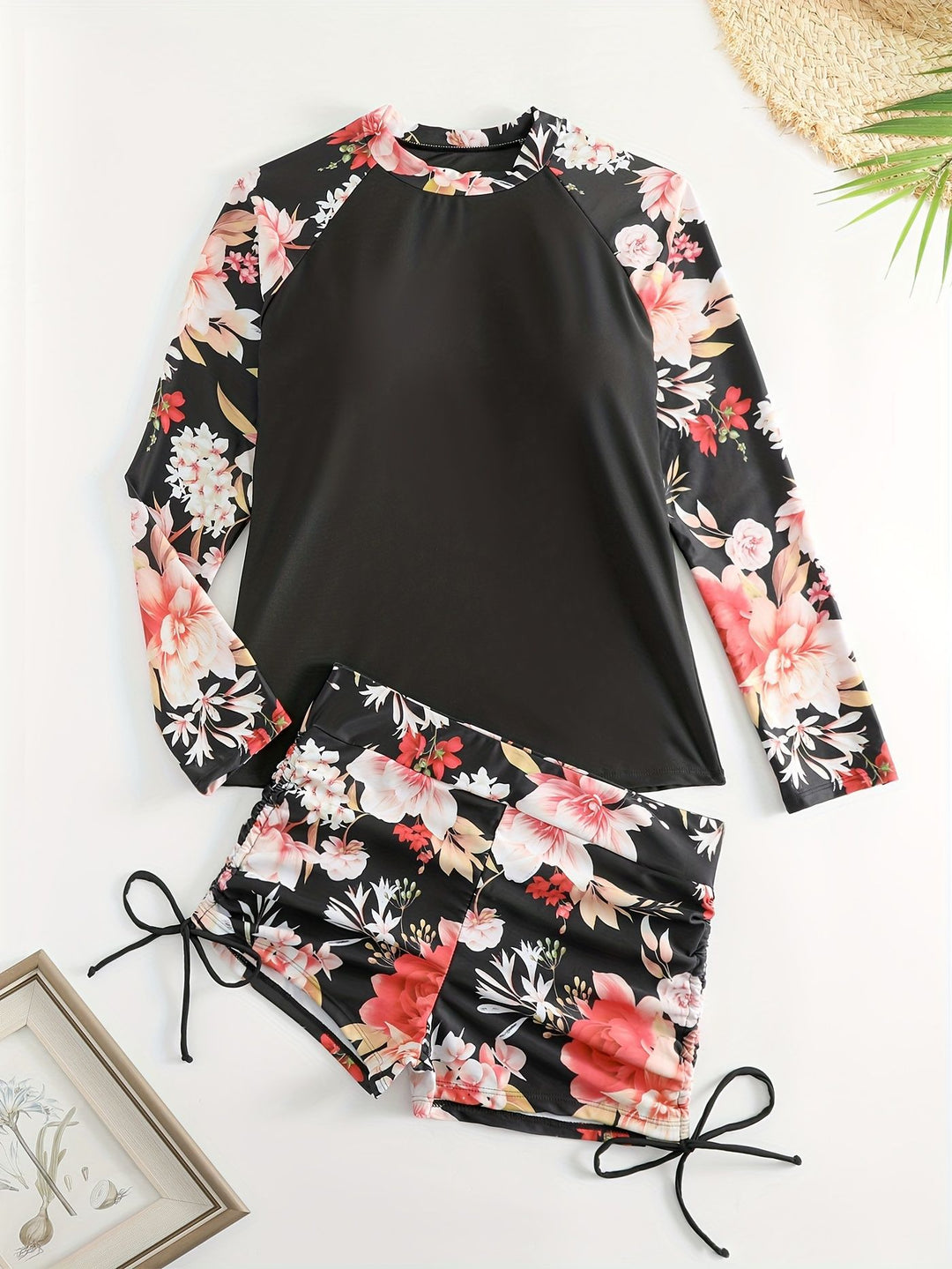 Damen Rashguard und Badeshorts Set EB