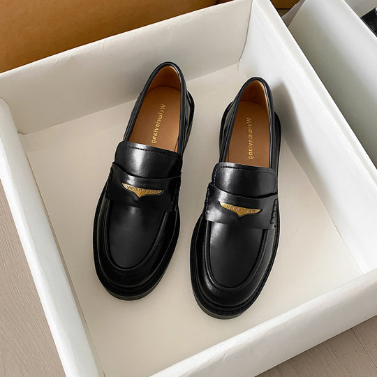 Damen elegante Mokassins mit robustem Plateau EB