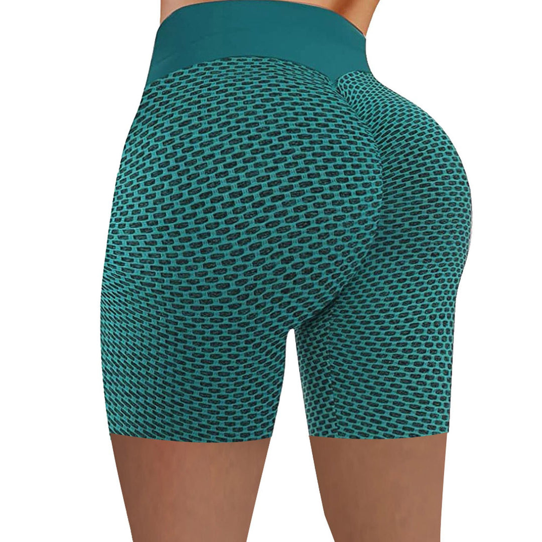 Damen sportliche Kompressionsshorts mit hohem Bund und atmungsaktivem Material EB