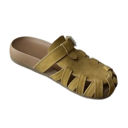 Damen Komfortable Sandalen im mediterranen Stil mit geflochtenem Riemendesign EB