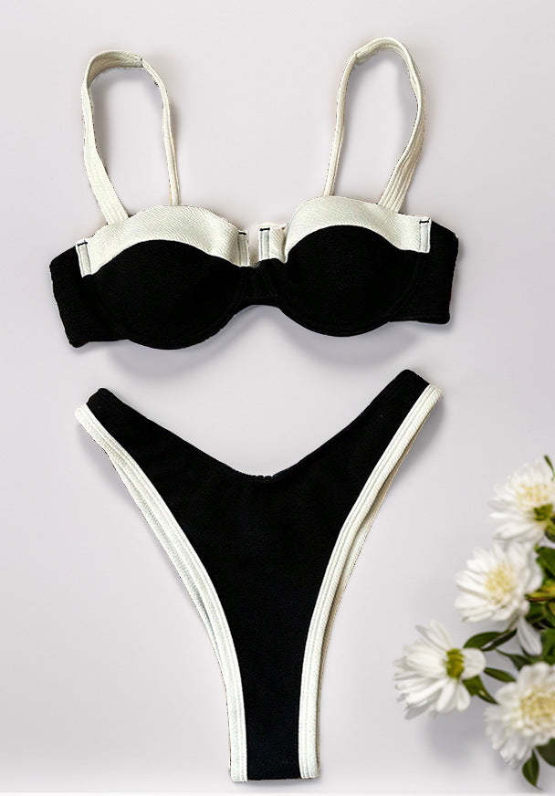 Damen Bikini mit gepolstertem Oberteil und verstellbaren Trägern EB