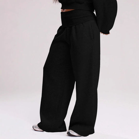 Damen Lässige weit geschnittene Freizeithose EB