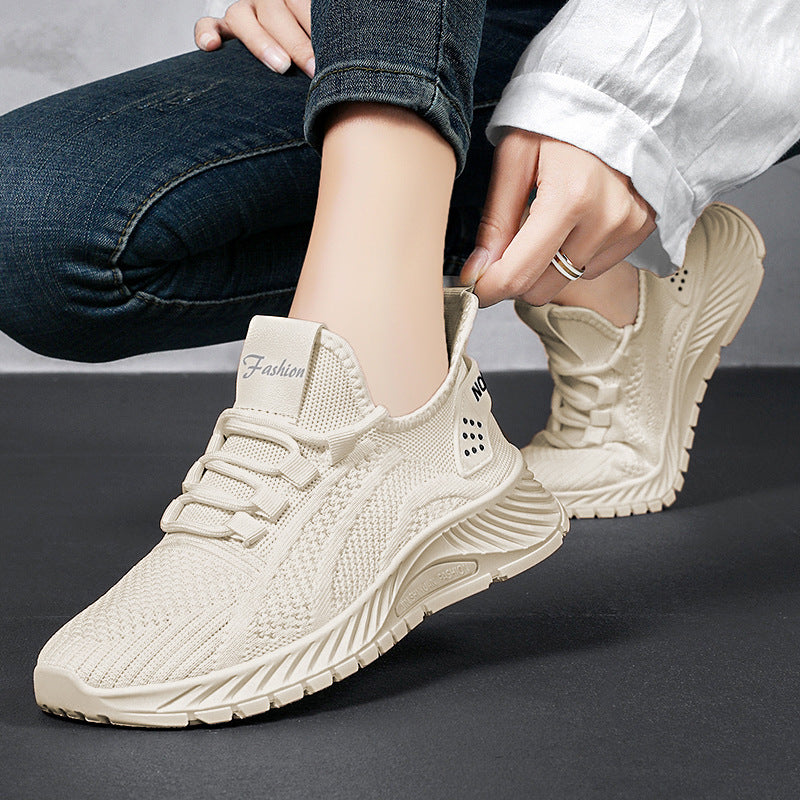 Damen nan atmungsaktive Strick-Sneaker mit gepolstertem Memory-Foam-Fußbett EB