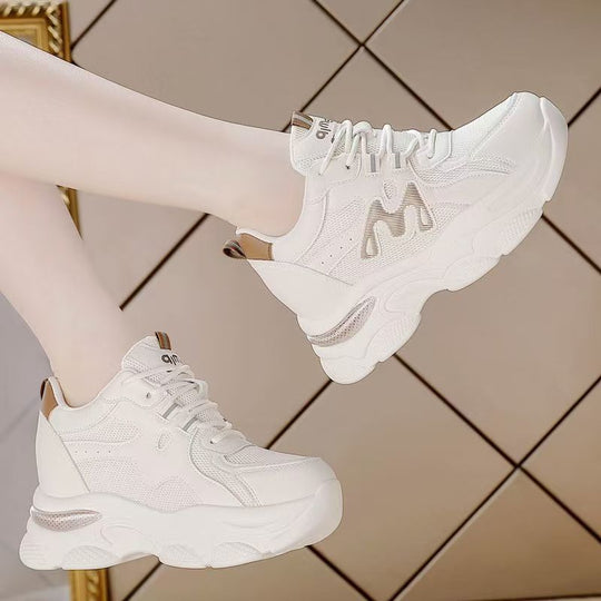 Damen modische Sneakers mit elastischem Obermaterial und dämpfender Sohle EB