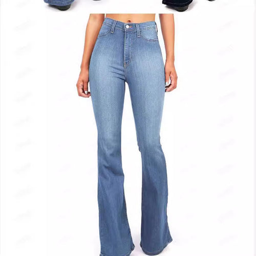 Damen nan Jeans mit hohem Bund und leichtem Schlag EB
