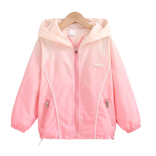 Damen nan leichte Übergangsjacke mit Kapuze elastischen Bündchen und Reißverschlusstaschen R&B