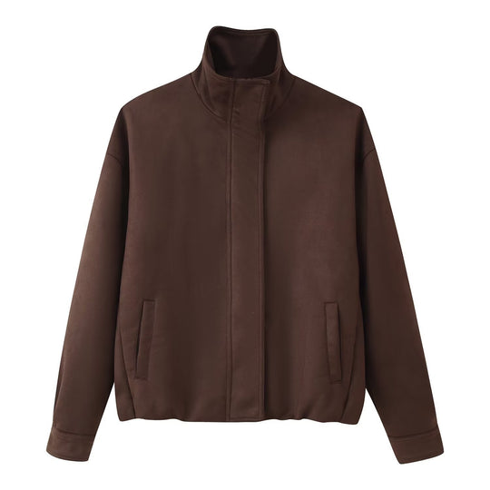 Damen elegante Steppjacke mit hohem Kragen EB