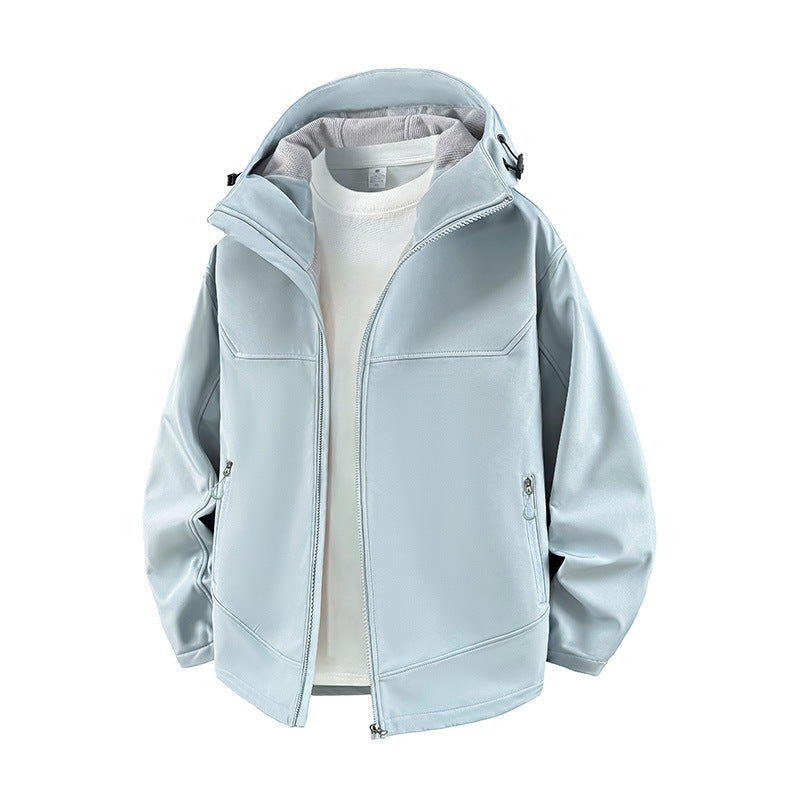 Damen Modische Übergangsjacke mit hohem Kragen und funktionalen Reißverschlusstaschen EB