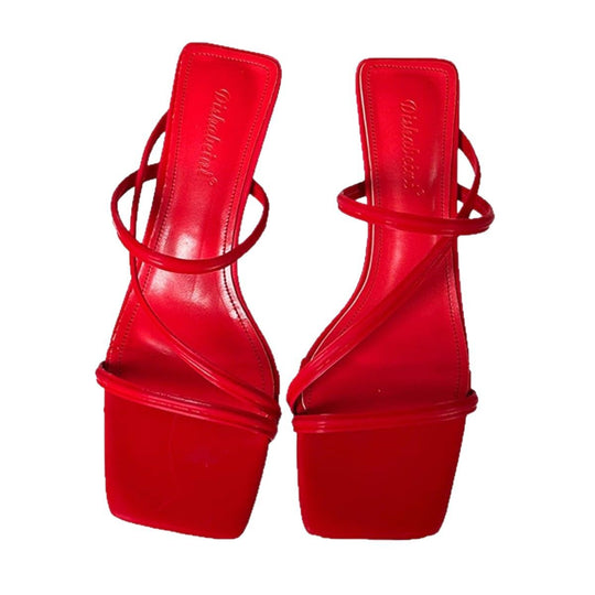 Damen elegante Stiletto-Sandalen mit verzierten Riemen EB