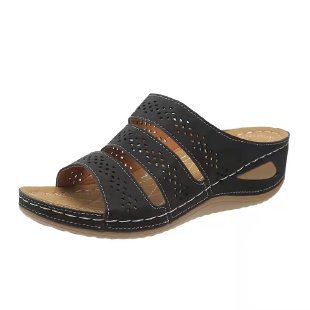 Damen Komfortable und atmungsaktive Pantolette mit modischem Lochdesign EB