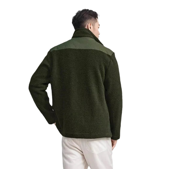 Herren Fleecejacke mit hohem Kragen und praktischen Taschen EB