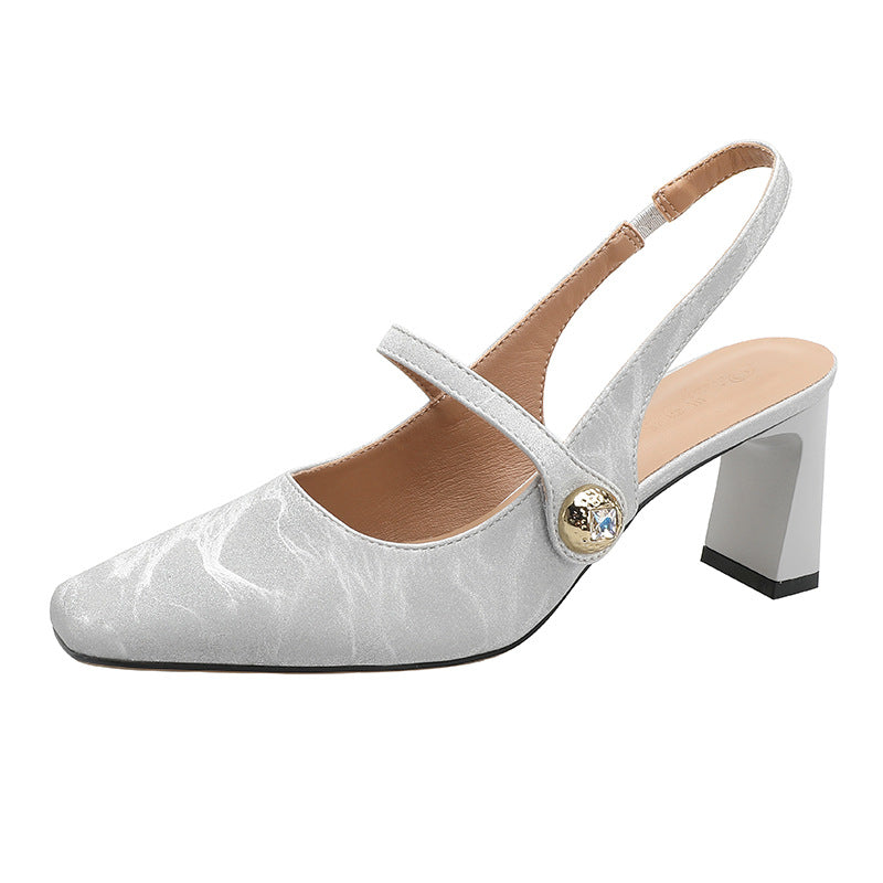 Damen Slingback-Pumps mit eleganter Schnallenverzierung EB