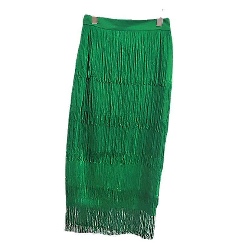 Damen eleganter Fransenrock EB