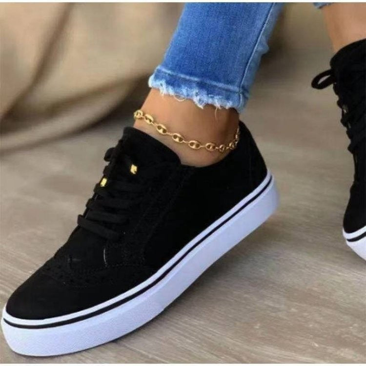Damen Komfortable Sneaker mit modischem Broguedesign EB