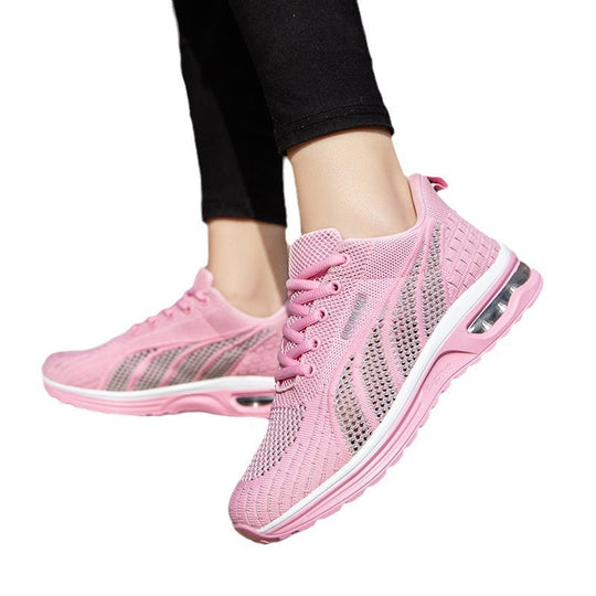 Damen Sportliche Lauf-Sneaker mit atmungsaktivem Mesh-Obermaterial EB