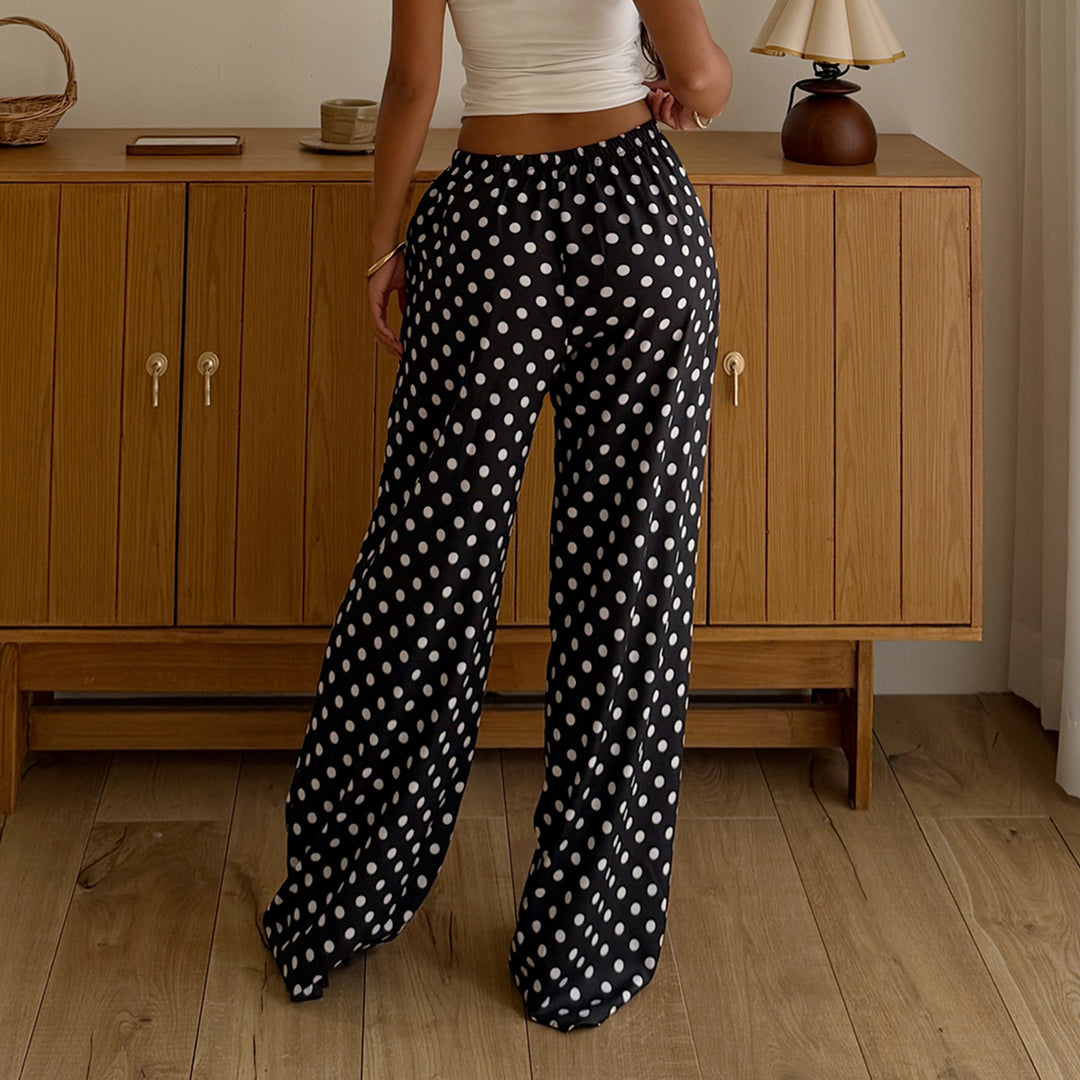 Damen Weite Hose im Polka-Punkte-Design EB