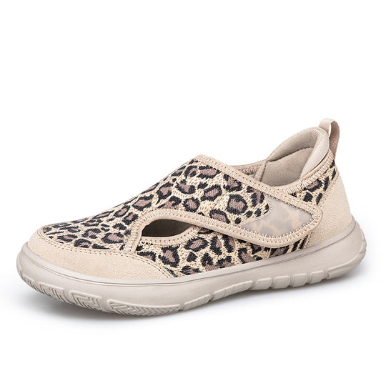 Damen Atmungsaktive und leichte Freizeitschuhe mit flexiblem Klettverschluss EB