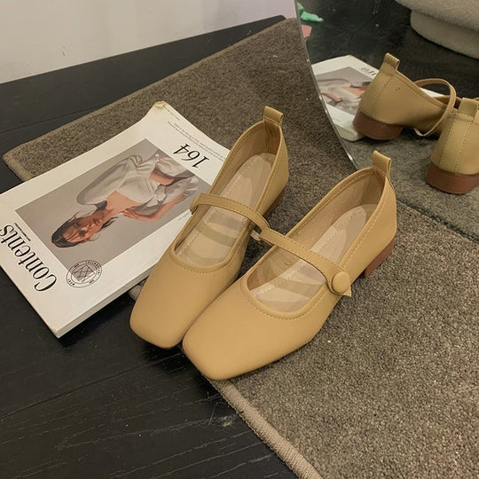 Damen Ballerinas mit elegantem Riemchen und hochwertiger Oberflächenstruktur EB