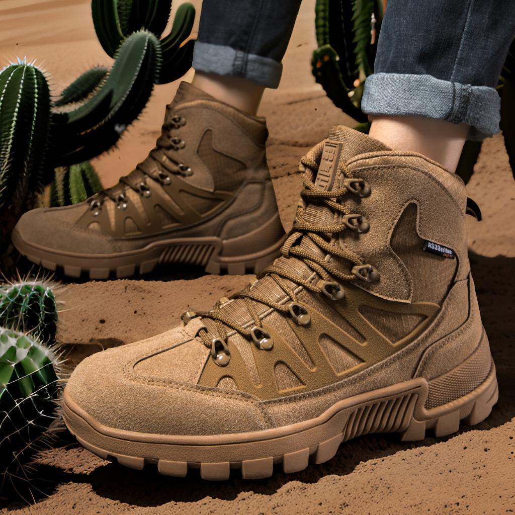 Herren robuste Trekkingstiefel mit wasserdichtem Obermaterial und rutschfester Sohle EB