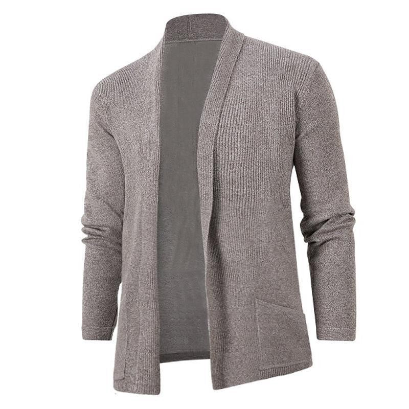 Damen Strickjacke mit modernem Schalkragen und seitlichen Taschen EB