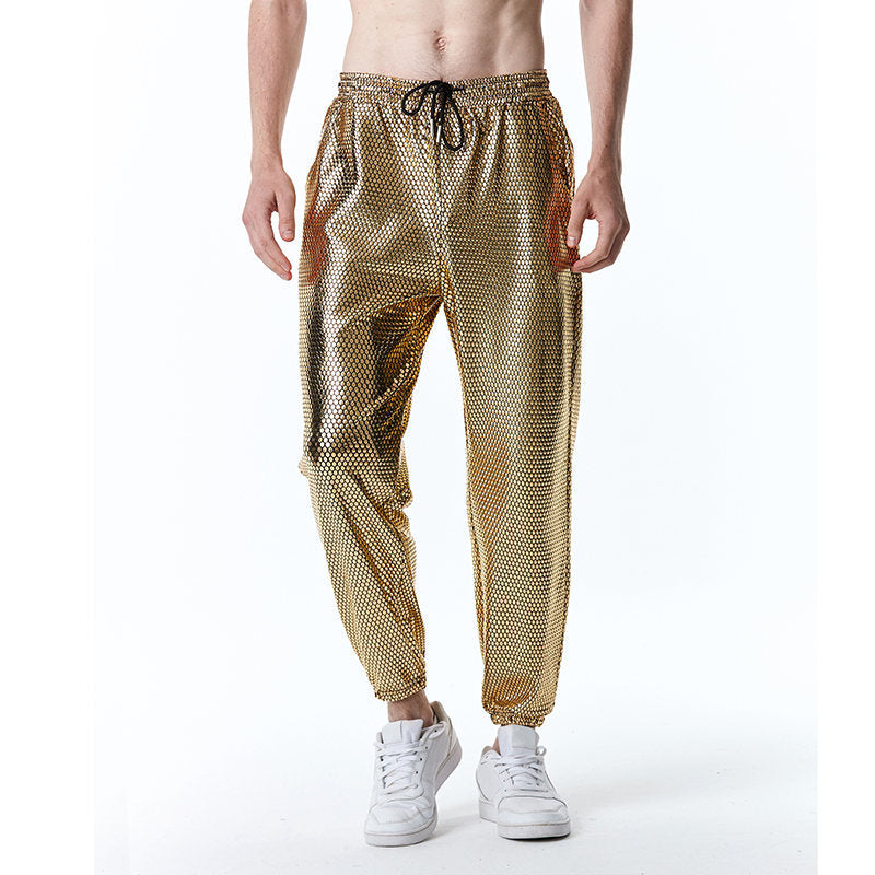 Herren futuristische Mesh-Hose im angesagten Metallic-Look EB