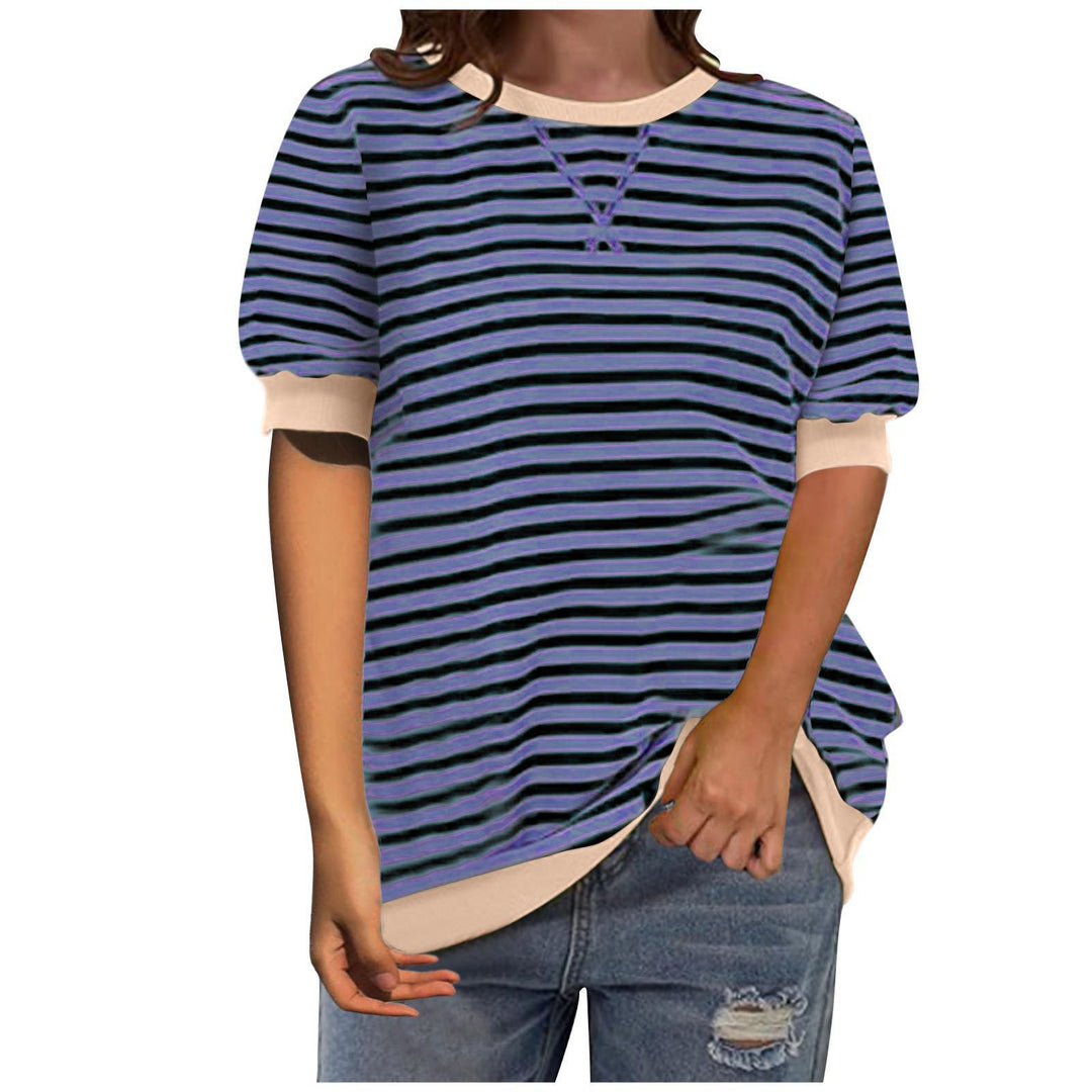 Damen Modisches Streifenshirt mit lässigem Schnitt EB