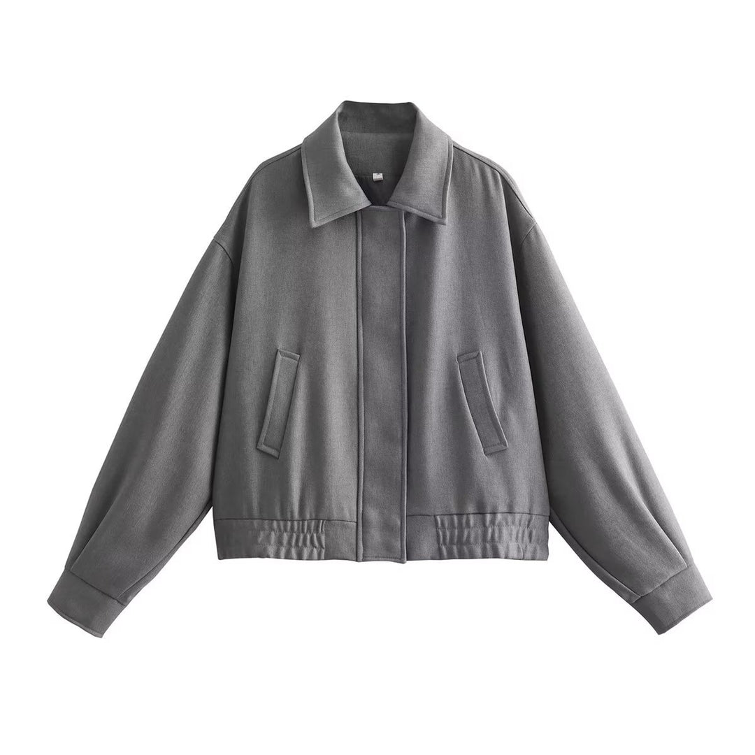 Damen komfortable Oversize-Jacke mit praktischen Taschen EB