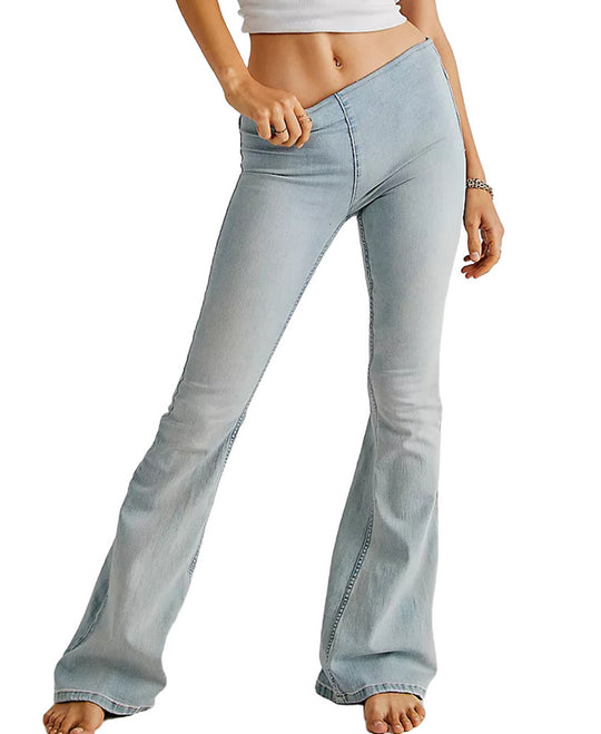 Damen Flared Jeans im lässigen Schnitt mit hohem Bund und formschmeichelnder Silhouette EB