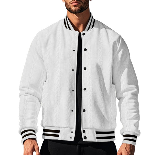 Herren lässige Bomberjacke mit strukturiertem Design EB