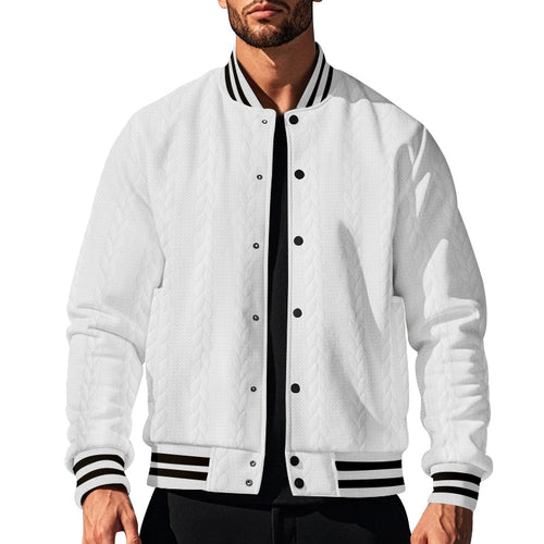 Herren lässige Bomberjacke mit strukturiertem Design EB