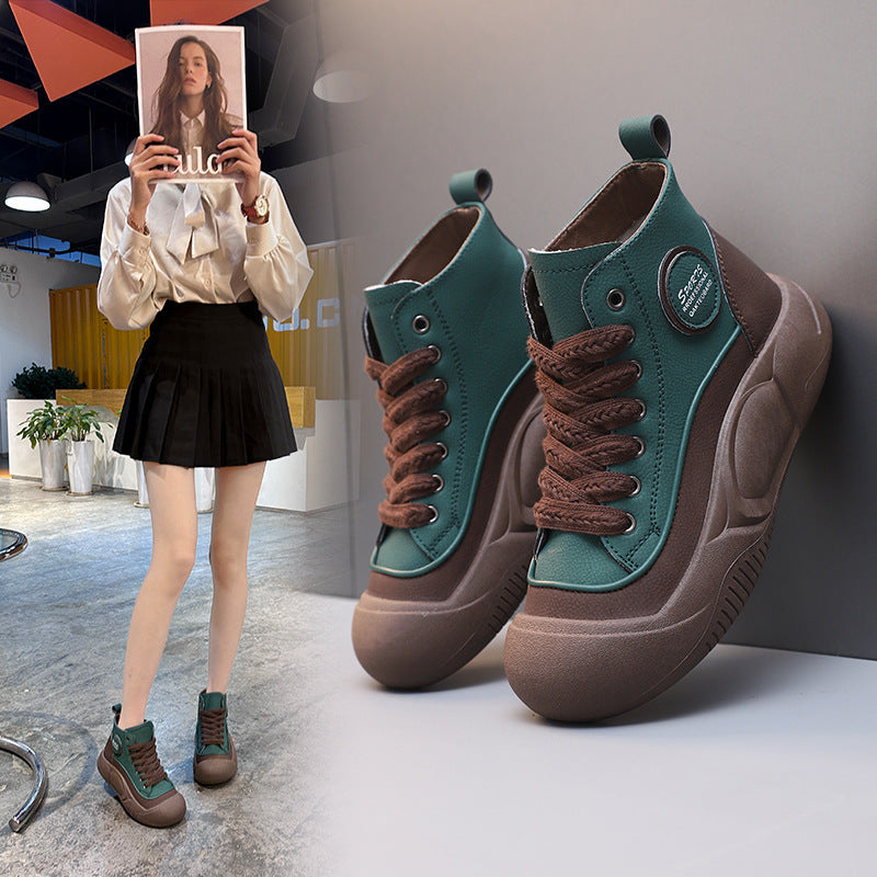 Damen Modische High-Top Sneaker mit rutschfester Sohle und hohem Komfort EB