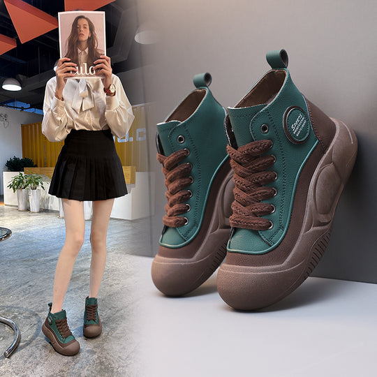 Damen Modische High-Top Sneaker mit rutschfester Sohle und hohem Komfort EB