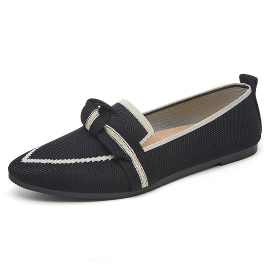 Damen bequeme Slip-On Mokassins mit modischen Details EB