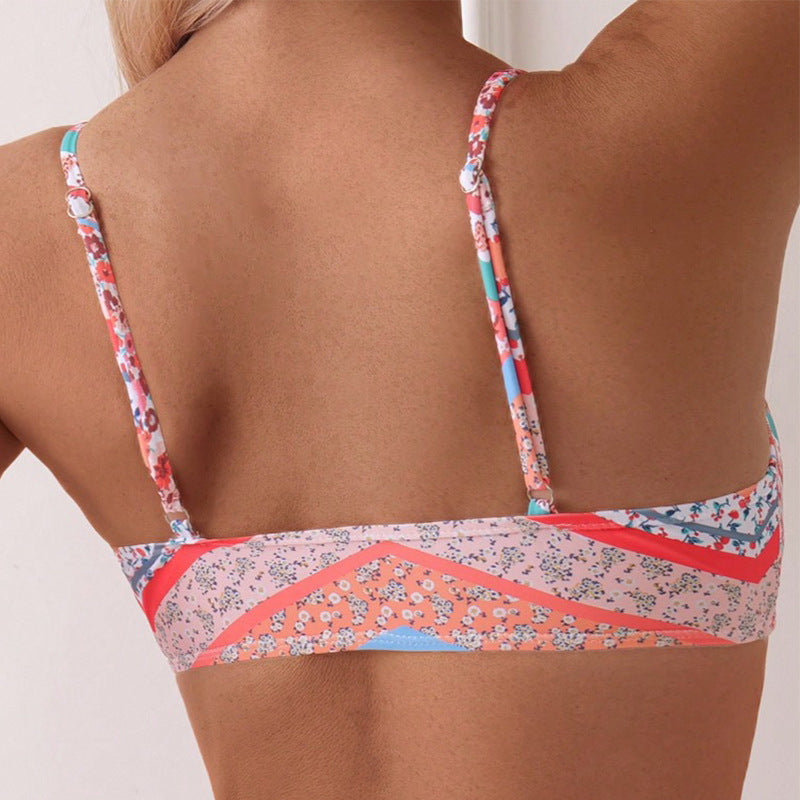 Damen Floral gefütterter Bikini mit verstellbaren Trägern EB