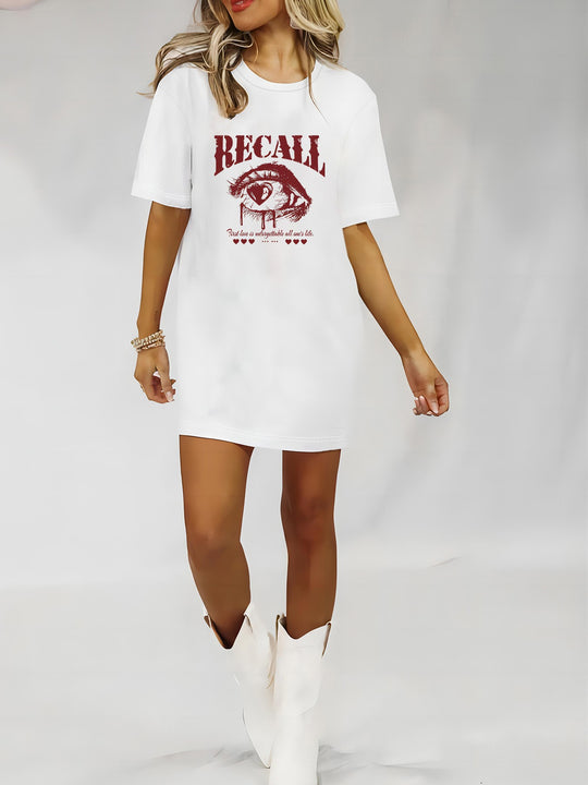 Damen Oversized T-Shirt mit inspirierendem Schriftzug und auffälligem Grafikdesign EB