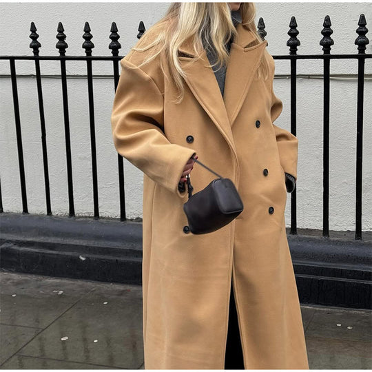 Damen eleganter Oversized-Trenchcoat EB