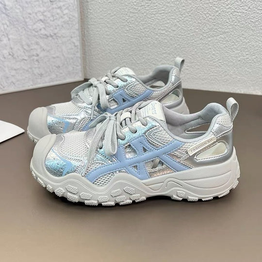 Damen sportive Lifestyle-Sneaker mit atmungsaktiver Mesh-Oberfläche und hochwertiger Dämpfungstechnologie EB