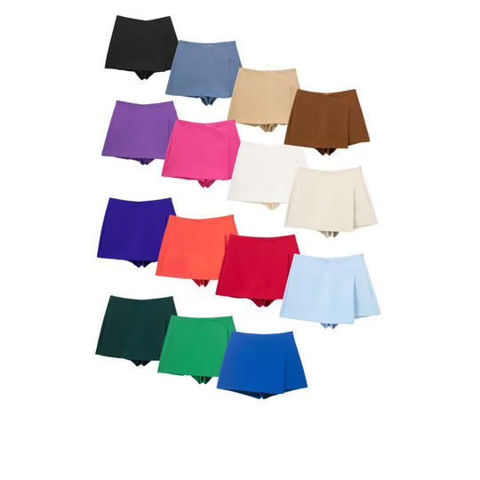 Damen sportliche Shorts mit elegantem Layering-Design EB