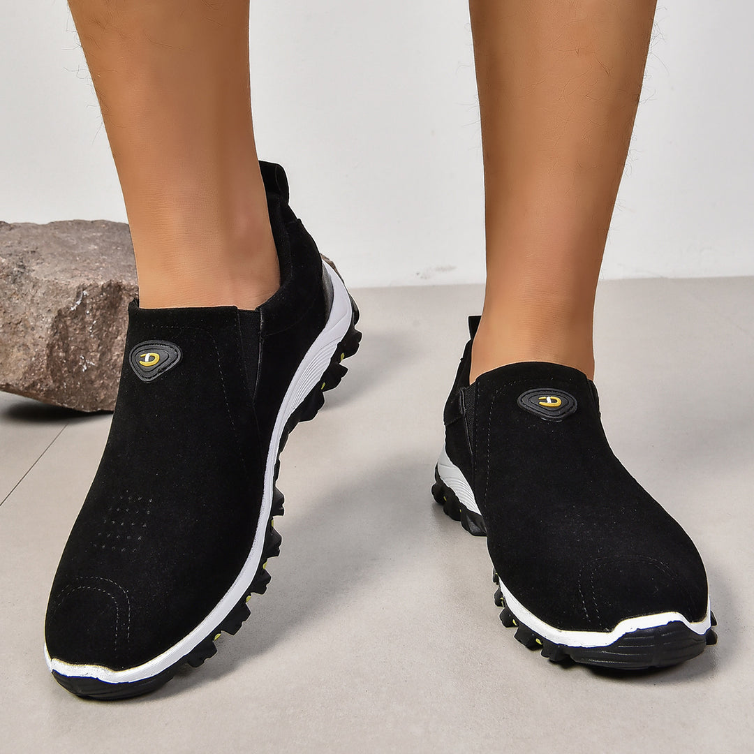 Herren nan sportlicher Schlupf-Sneaker mit elastischem Einstieg stoßdämpfender Profilsohle und gepolstertem Komfortfußbett EB