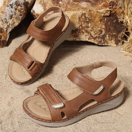 Damen bequeme Sandalen mit verstellbaren Riemen EB