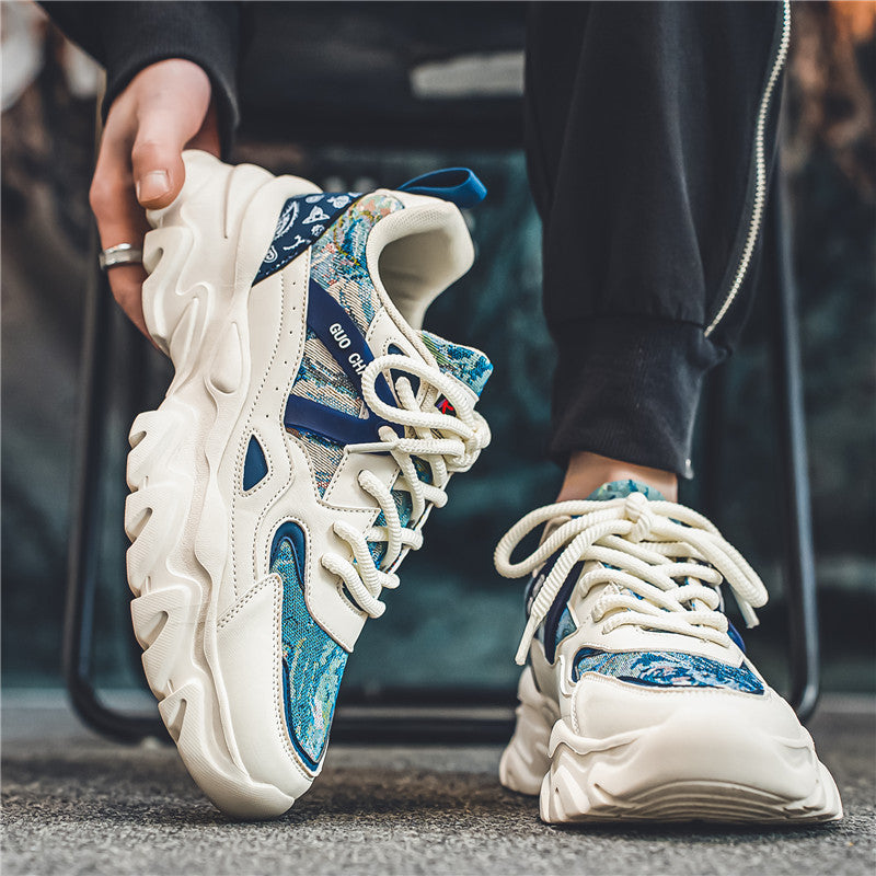 Damen Sportliche Chunky Sneakers mit atmungsaktiver Obermaterialkombination EB
