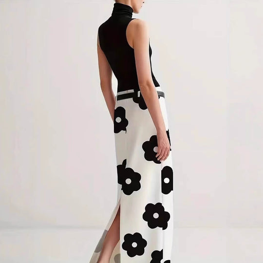 Damen Maxirock mit floralem Muster und eleganter Silhouette EB