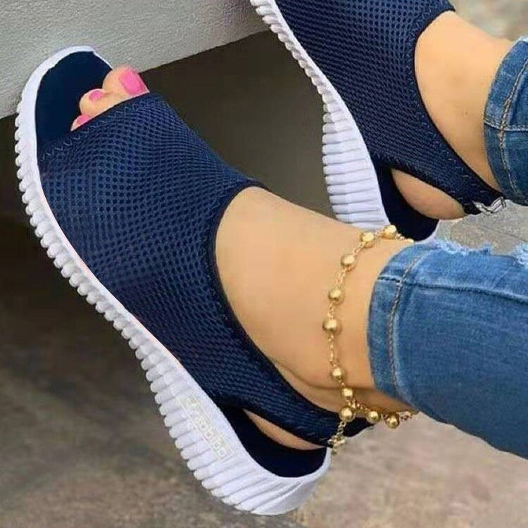 Damen Atmungsaktive Sandalen mit rutschfester Sohle und offenem Zehenbereich EB