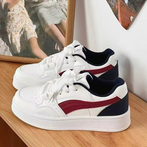 Damen Modische Sneakers mit hoher Plateausohle und sportlichem Design EB