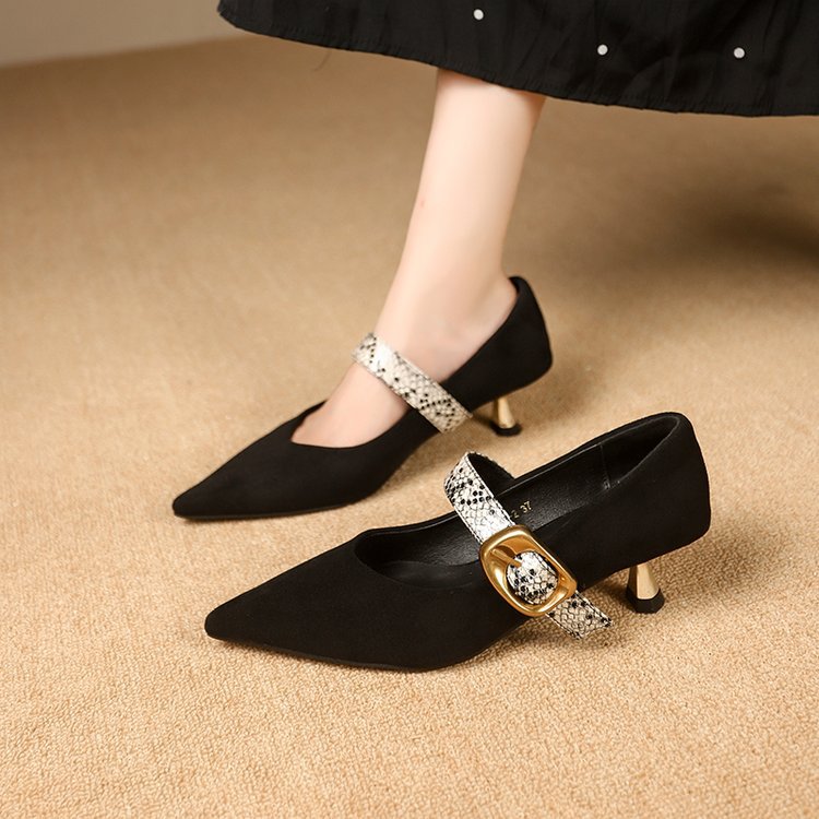 Damen elegante Slingback-Pumps mit Glitzer-Riemen EB