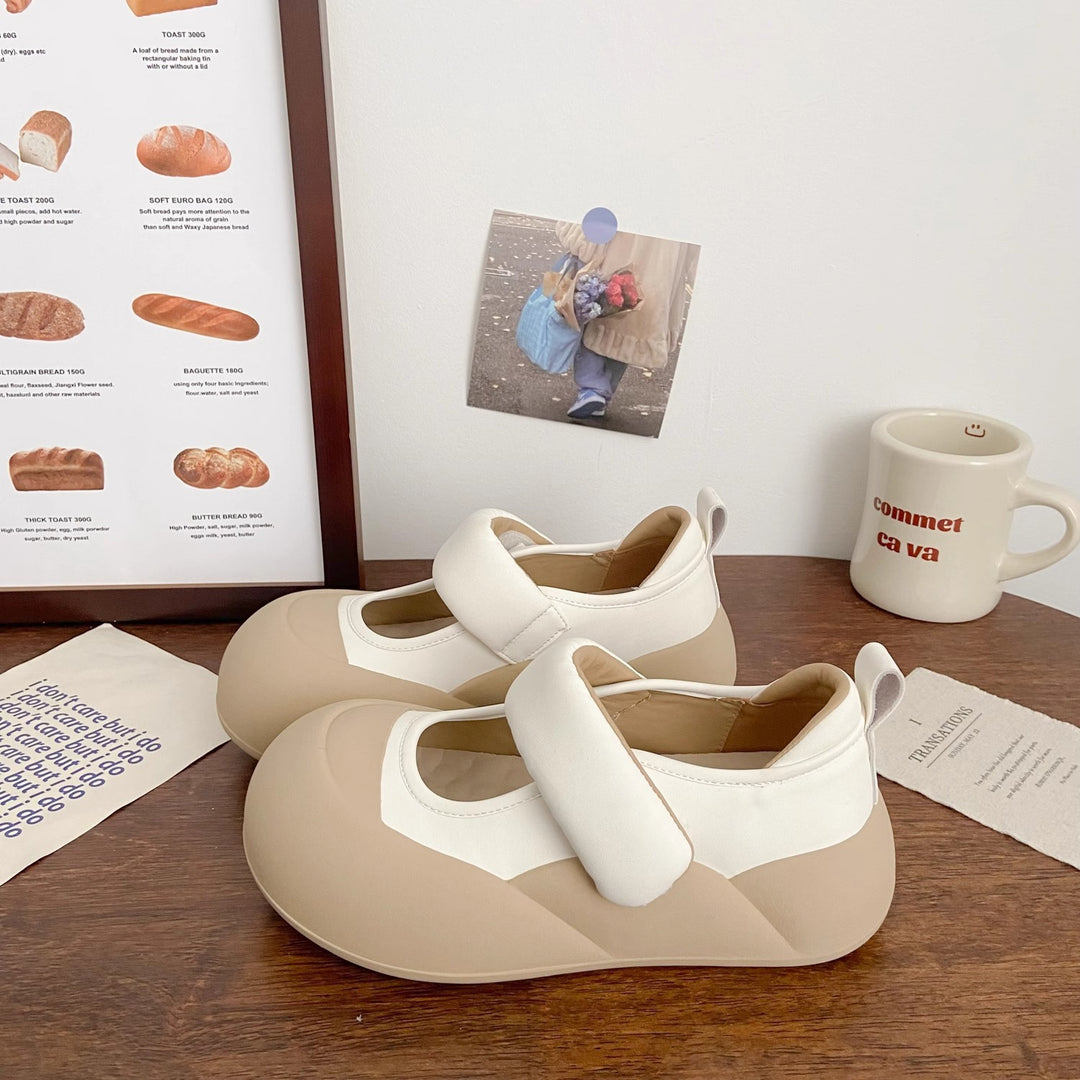Damen Komfortable Ballerinas mit Klettverschluss EB